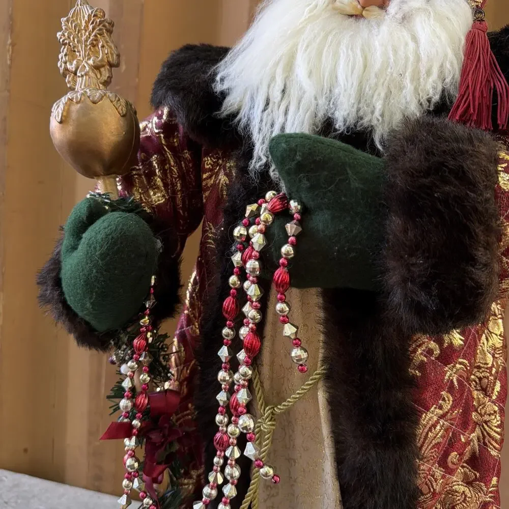 Victorian Santa Claus St Nick Father Christmas Free Standing 3’ Tall Decoration